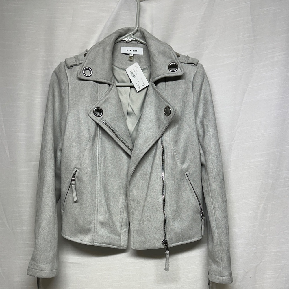 John + Jenn Soft Dove Suede Jacket super Soft